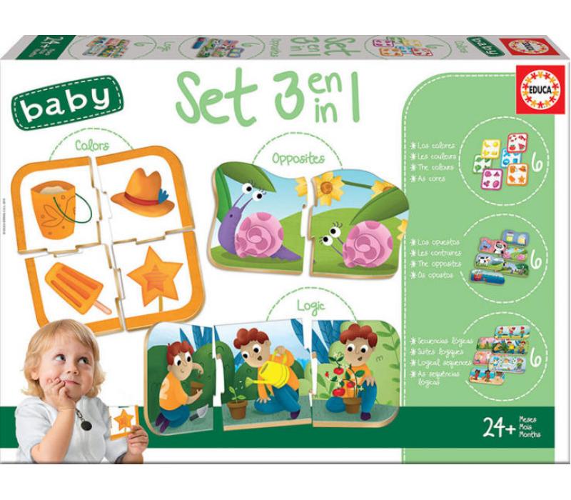 Educa baby oktató puzzle - 3 az 1-ben
