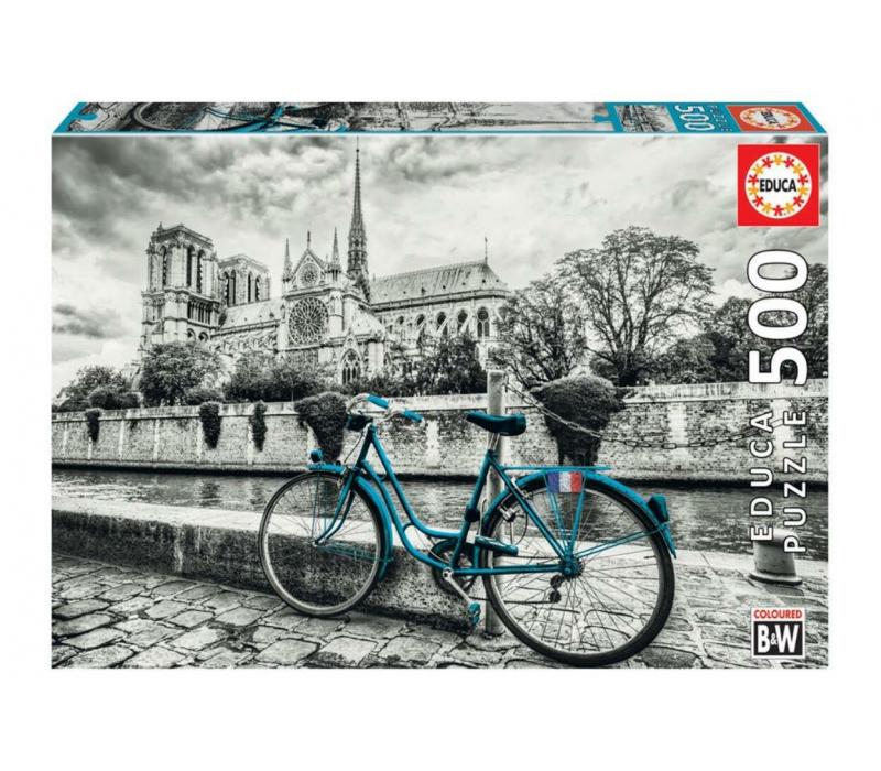 Educa Bicikli a Notre-Dame közelében - 500 db-os puzzle
