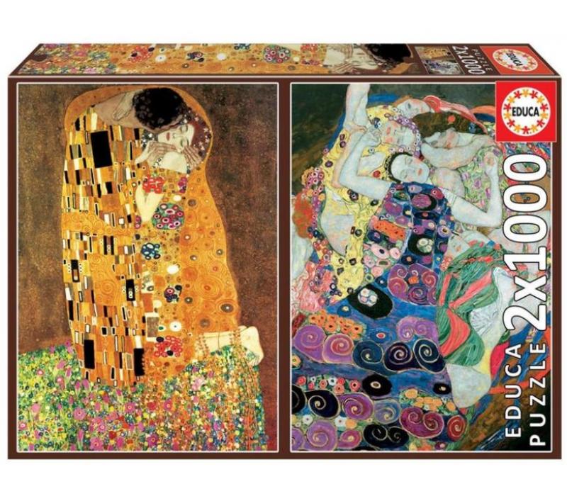 Educa A csók + A szűz, Klimt - 2x1000 db-os puzzle