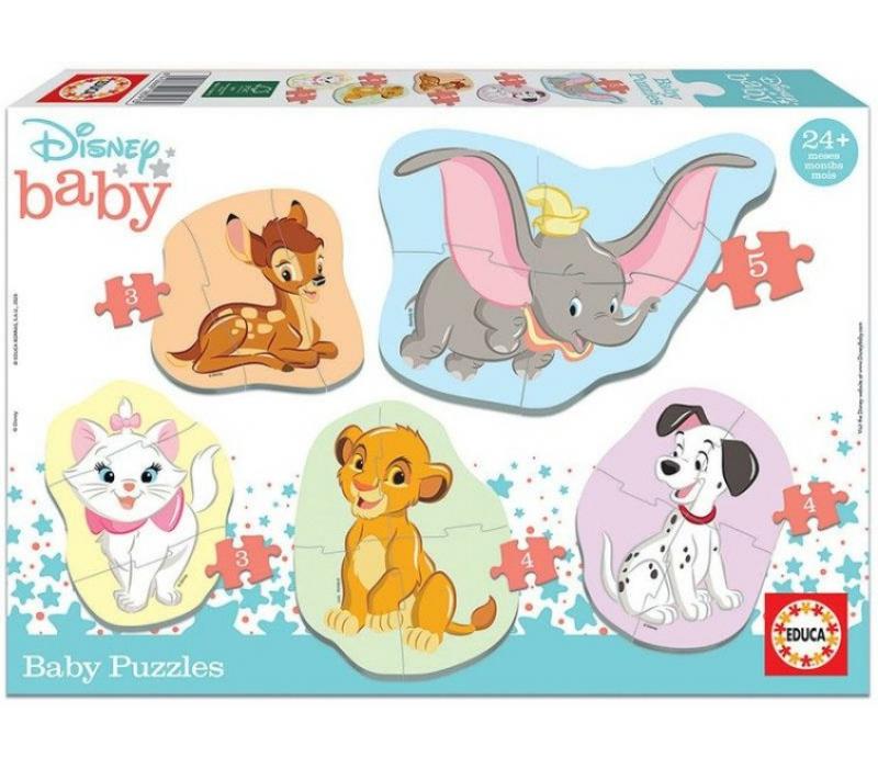 Educa  Baby sziluett puzzle - Disney - Állatok (3,4,5 db-os)