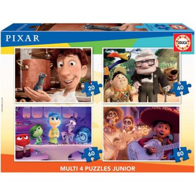 Educa Disney Pixar mesehősök - 4 az 1-ben (20,40,60,80 db-os) puzzle
