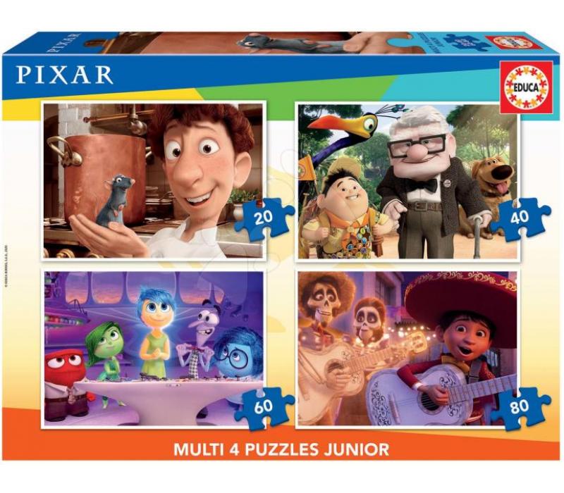 Educa Disney Pixar mesehősök - 4 az 1-ben (20,40,60,80 db-os) puzzle