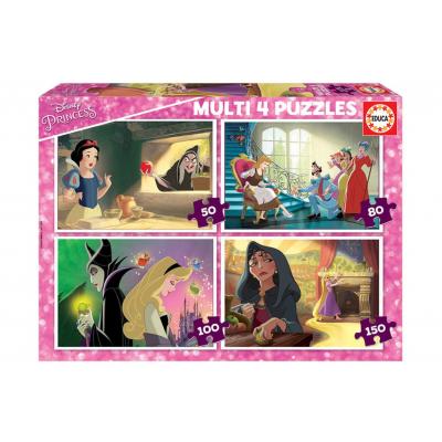 Educa Disney Hercegnők multi 4 az 1-ben (50,80,100,150 db-os) puzzle