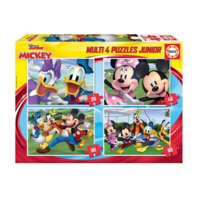 Educa Mickey Mouse és barátai - 4 az 1-ben (20,40,60,80 db-os) puzzle