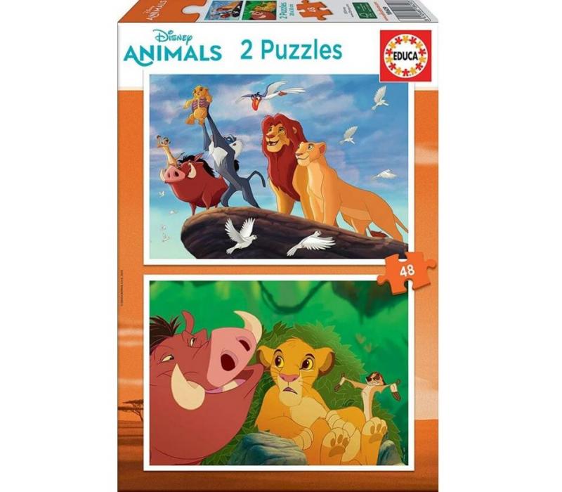 Educa Az oroszlánkirály - 2 x 48 db-os puzzle