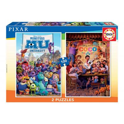 Educa Szörny Egyetem és Coco - 2 x 100 db-os puzzle