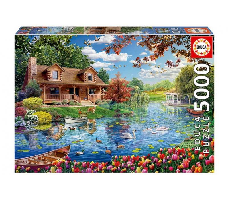 Educa Kis ház a tónál - 5000 db-os puzzle