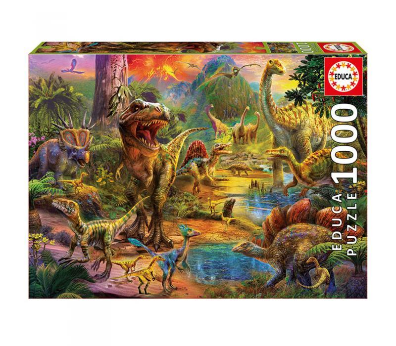 Educa Dinoszauruszok világa puzzle, 1000 darabos