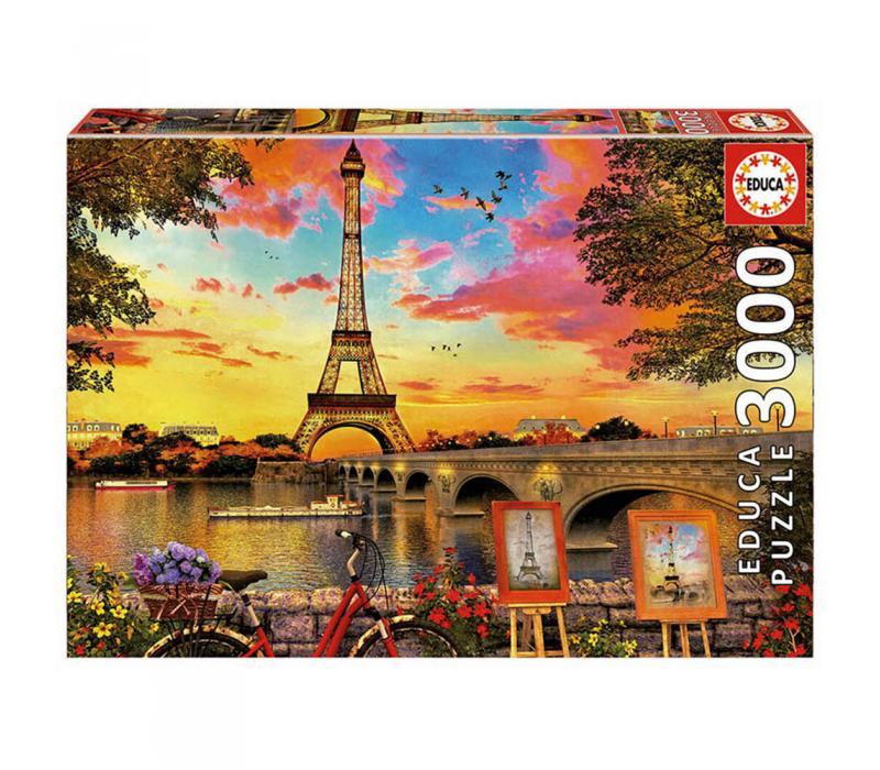 Educa Párizsi naplemente puzzle, 3000 darabos
