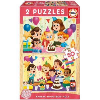 Educa Születésnapi öko fa puzzle, 2x50 darabos
