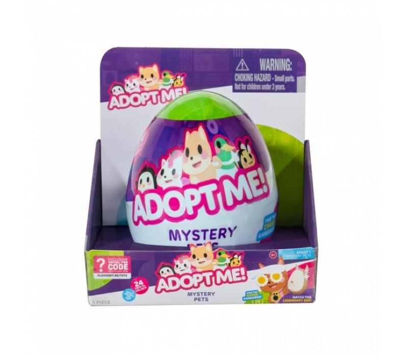ADOPT ME Meglepetés tojás műanyag kisállat játékkal & virtuális kóddal, 5 cm-es