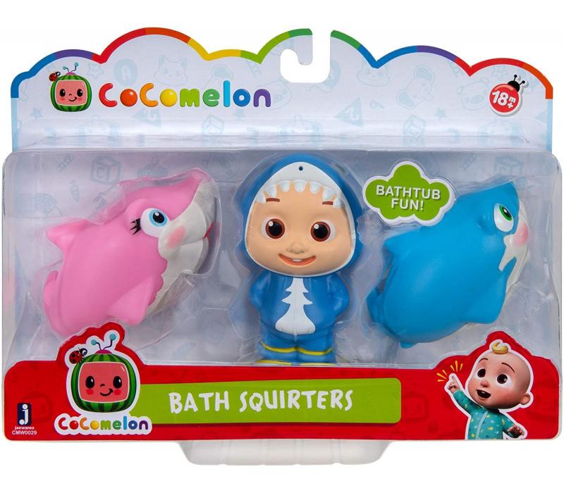 Cocomelon spriccelő fürdőjáték - JJ és 2 cápa