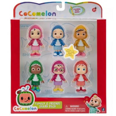 Cocomelon család és barátok cápa jelmezben - 6 db-os készlet
