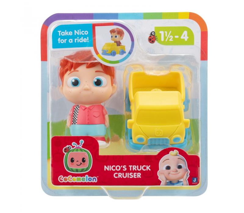 Cocomelon figura készlet JJ és barátai járműben - Nico