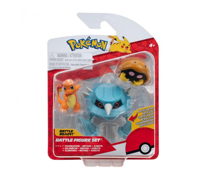 Pokémon 3 db-os figura csomag - Kabuto, Charmander, Metang Pokémon 3 db-os figura csomag - Kabuto, Charmander, Metang