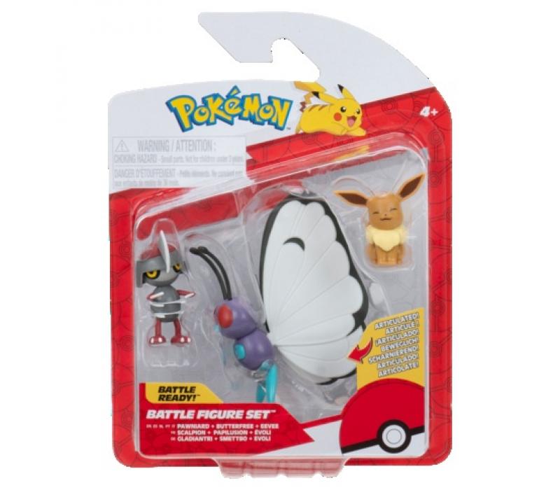 Pokémon 3 db-os figura csomag - Eevee, Pawniard, Butterfree Pokémon 3 db-os figura csomag - Eevee, Pawniard, Butterfree