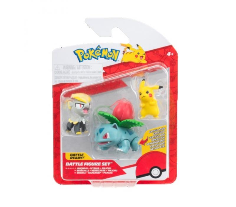 Pokémon 3 db-os figura csomag - Pikachu, Jangmo-o, Ivysaur Pokémon 3 db-os figura csomag - Pikachu, Jangmo-o, Ivysaur