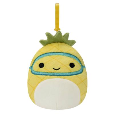 Squishmallows kulcstartós plüssfigura 9 cm - Maui az ananász búvármaszkkal