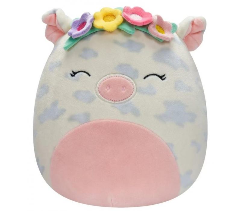 Squishmallows 20 cm - Rosie a kismalac virágos fejpánttal
