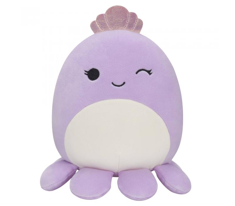 Squishmallows 20 cm - Violet a lila polip koronával