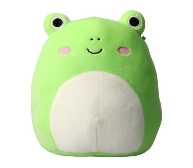 Squishmallows 20 cm - Wendy a zöld béka gombás hímzéssel