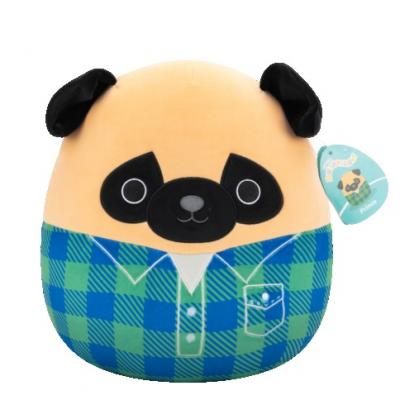 Squismallows 30 cm - Prince a banra mopsz kockás ingben