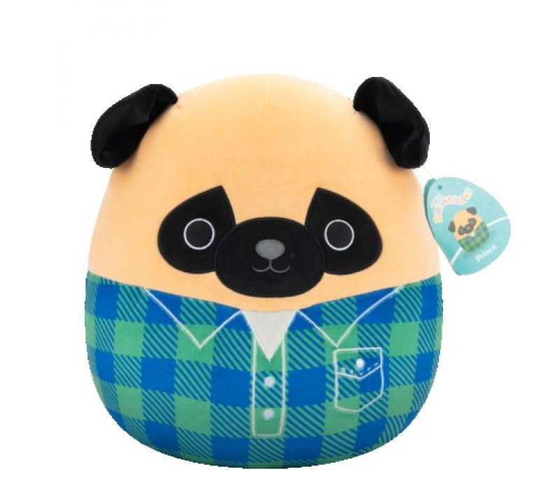 Squismallows 30 cm - Prince a banra mopsz kockás ingben Squismallows 30 cm - Prince a banra mopsz kockás ingben