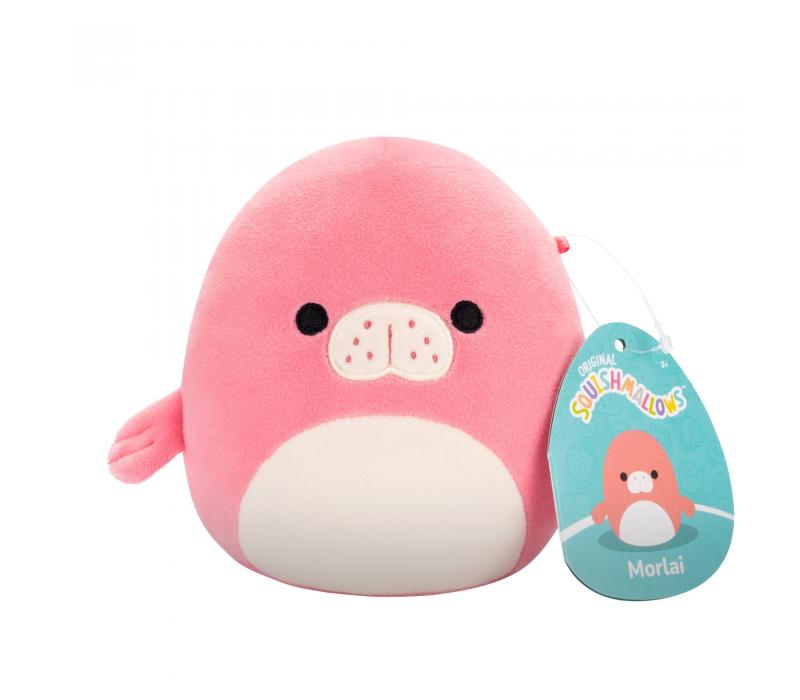 Squishmallows 13 cm - Morlai a korall színű lamantin fehér hassal Squishmallows 13 cm - Morlai a korall színű lamantin fehér hassal