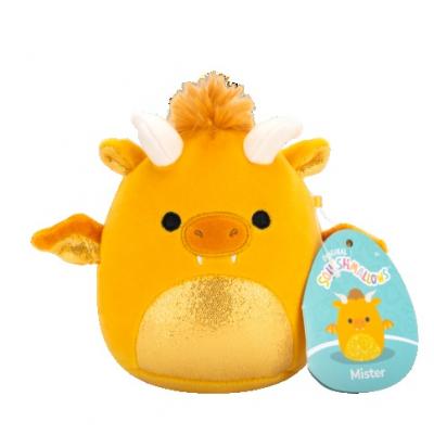 Squishmallows 13 cm - Mister az arany sárkány csillogós hassal