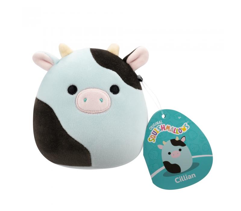 Squishmallows 13 cm - Cillian a kék és fekete tehén