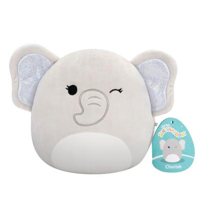Squishmallows 20 cm - Cherish a kacsintó elefánt, csillogó fülekkel