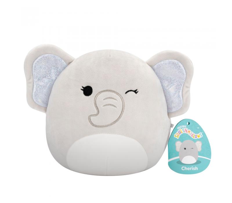 Squishmallows 20 cm - Cherish a kacsintó elefánt, csillogó fülekkel Squishmallows 20 cm - Cherish a kacsintó elefánt, csillogó fülekkel