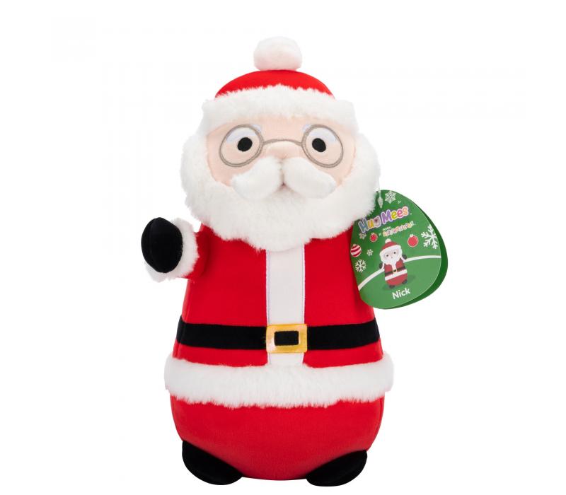 Squishmallows Hugmees 25 cm - Nick a mikulás szemüvegben