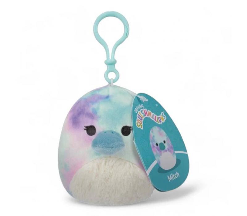 Squishmallows kulcstartós plüssfigura 8 cm - Mitch a kacscsőrű emlős