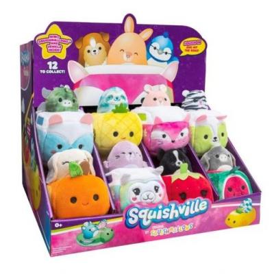 Squishville mini 2az1ben plüss járműben 5 cm - többféle