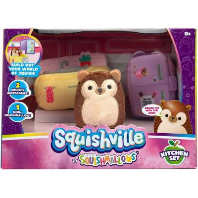 Squishville mini plüss játékkészlet - Konyhai készlet