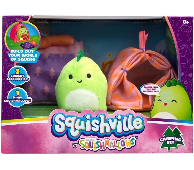 Squishville mini plüss játékkészlet - Kemping készlet