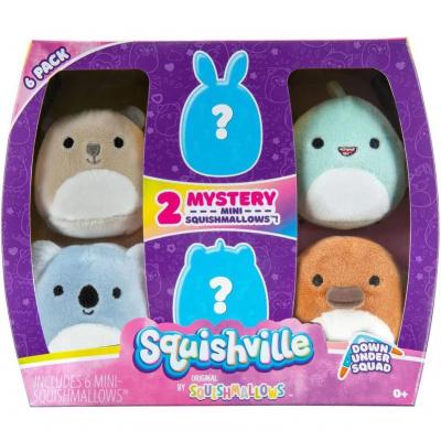 Squishville Down Under mini plüssök 6 darabos szett, amely 2 db meglepi mini plüsst tartalmaz
