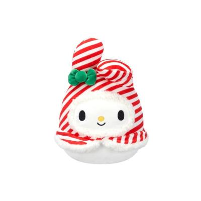 Squishmallows 20 cm - (Ünnepek) My Melody piros és fehér csíkos szalagokkal
