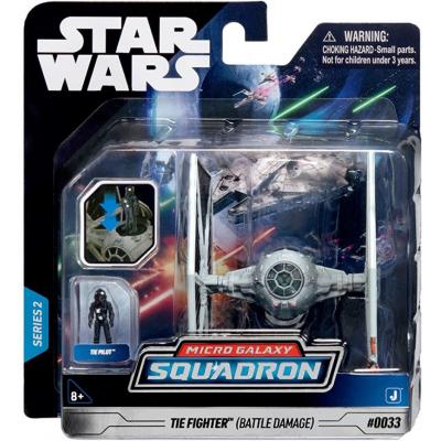 Star Wars - Csillagok háborúja Micro Galaxy Squadron 8 cm-es jármű figurával - Tie Figther - Battle Damage