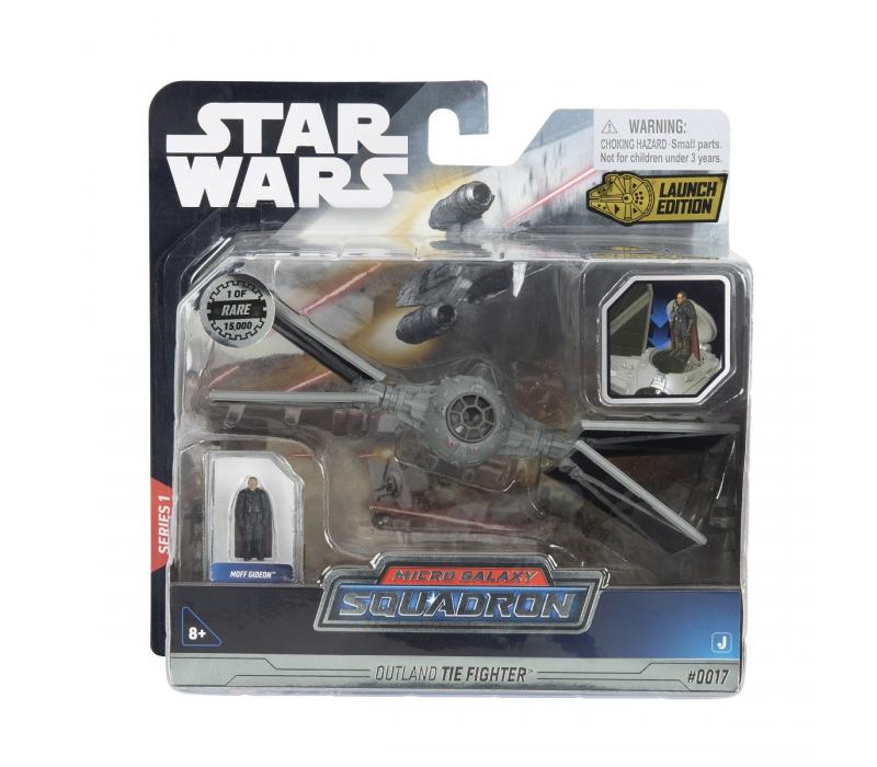 Star Wars - Csillagok háborúja Micro Galaxy Squadron 13 cm-es jármű figurával - Outland TIE Fighter + Moff Gideon