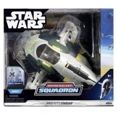 Star Wars - Csillagok háborúja Micro Galaxy Squadron 20 cm-es jármű figurával - Jango Fett űrhajója