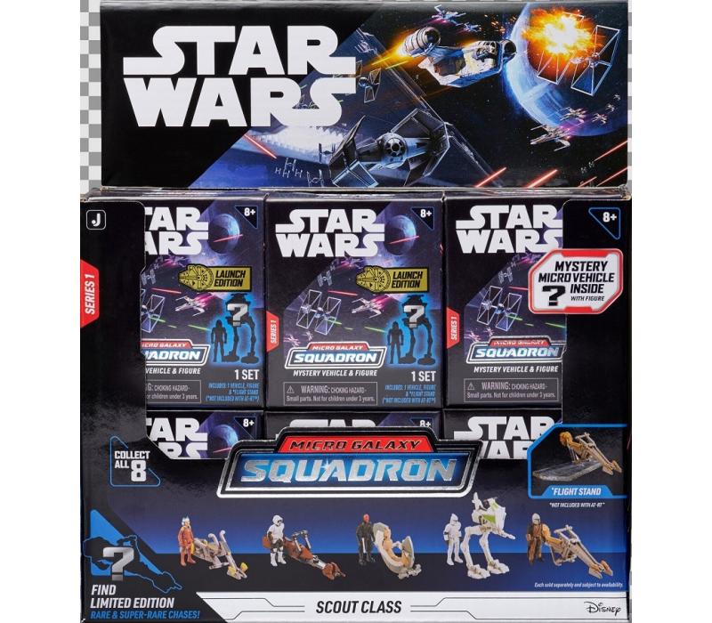 Star Wars - Csillagok háborúja Micro Galaxy Squadron meglepetés jármű figurával 5 cm