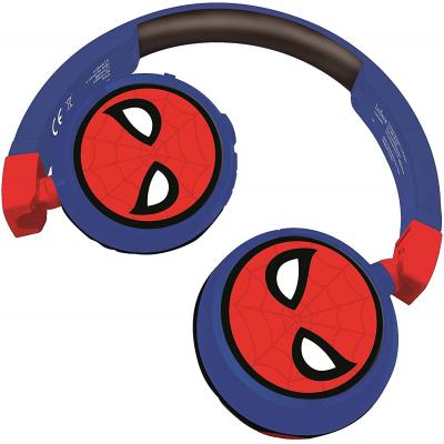 2:1 Pókember vezeték nélküli Bluetooth és vezetékes összecsukható fejhallgató