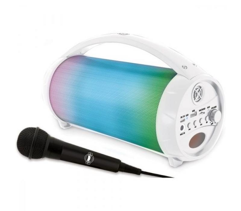 Szivárványos, világító, bluetooth hangszóró mikrofonnal
