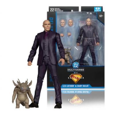 DC Comics Deluxe 18 cm-es Figura – Superman The Movie - Lex Luthor Baby Kaiju-val