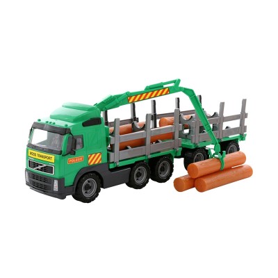 Volvo fákat szállító teherautó pótkocsival 74 cm