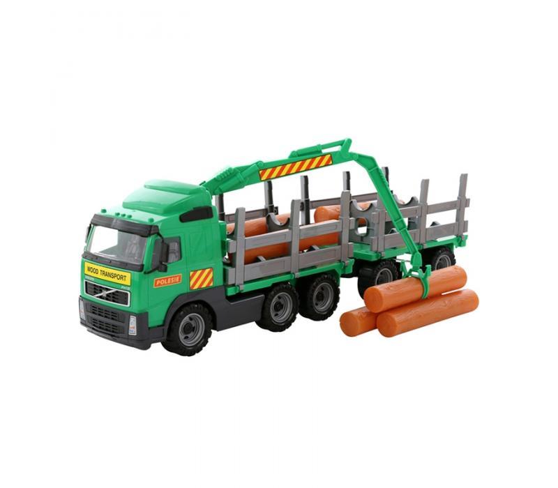 Volvo fákat szállító teherautó pótkocsival 74 cm