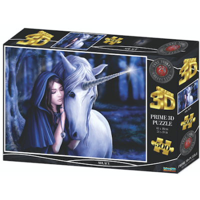 Fehér unikornis 3D puzzle, 500 darabos
