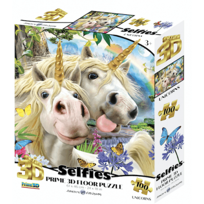 Unikornis szelfi 3D puzzle, 100 darabos
